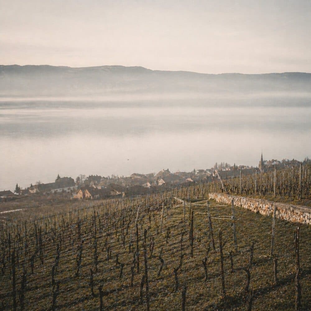 Vineyards in Three Lakes, Switzerland